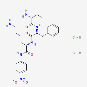 molecular formula C26H38Cl2N6O5 B1436249 D-Val-Phe-Lys 4-nitroanilide dihydrochloride CAS No. 74551-31-8