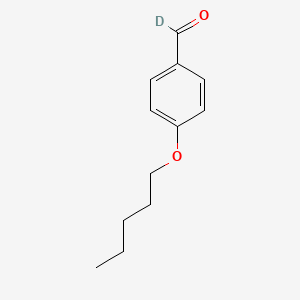 molecular formula C12H16O2 B1436254 4-N-PENTYLOXYBENZALDEHYDE-alpha-D1 CAS No. 342611-09-0