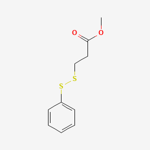molecular formula C10H12O2S2 B14362556 Methyl 3-(phenyldisulfanyl)propanoate CAS No. 91625-12-6