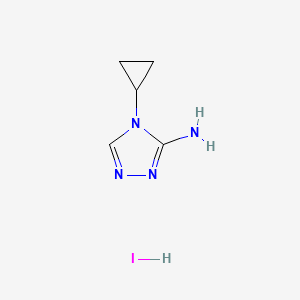 molecular formula C5H9IN4 B1436256 4-cyclopropyl-4H-1,2,4-triazol-3-amine hydroiodide CAS No. 1803603-86-2