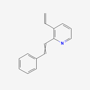 molecular formula C15H13N B14362583 3-Ethenyl-2-(2-phenylethenyl)pyridine CAS No. 95860-51-8