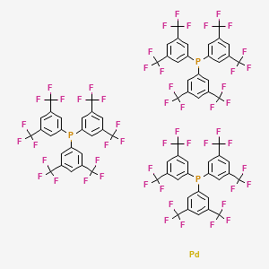 molecular formula C72H27F54P3Pd B1436262 Tris[tris(3,5-bis(trifluoromethyl)phenyl)phosphine] palladium(0) CAS No. 1130784-80-3
