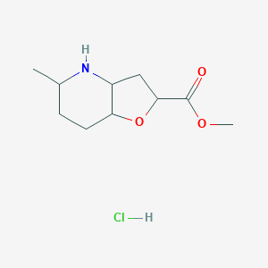 molecular formula C10H18ClNO3 B1436263 Methyl 5-methyl-octahydrofuro[3,2-b]pyridine-2-carboxylate hydrochloride CAS No. 1803561-13-8