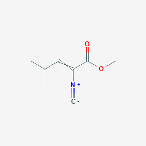 molecular formula C8H11NO2 B14362652 Methyl 2-isocyano-4-methylpent-2-enoate CAS No. 90179-14-9