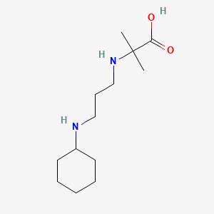 molecular formula C13H26N2O2 B14362658 N-(3-(Cyclohexylamino)propyl)-2-methylalanine CAS No. 90853-21-7