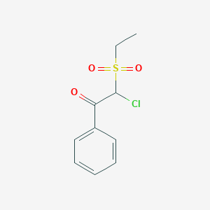 molecular formula C10H11ClO3S B1436266 2-Chloro-2-(ethanesulfonyl)-1-phenylethan-1-one CAS No. 1708371-53-2