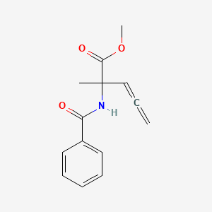 molecular formula C14H15NO3 B14362684 Methyl 2-benzamido-2-methylpenta-3,4-dienoate CAS No. 92136-49-7