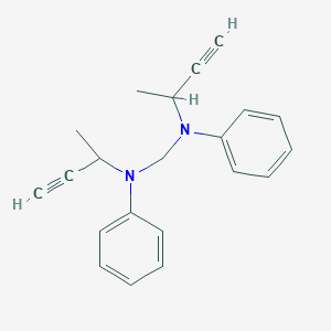 molecular formula C21H22N2 B14362754 N,N'-Di(but-3-yn-2-yl)-N,N'-diphenylmethanediamine CAS No. 93343-59-0