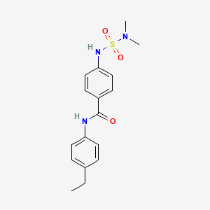 molecular formula C17H21N3O3S B14362809 4-[(Dimethylsulfamoyl)amino]-N-(4-ethylphenyl)benzamide CAS No. 90234-10-9
