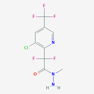 molecular formula C9H7ClF5N3O B1436284 2-(3-chloro-5-(trifluoromethyl)pyridin-2-yl)-2,2-difluoro-N-methylacetohydrazide CAS No. 1823182-53-1