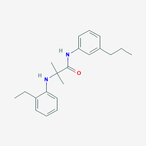 molecular formula C21H28N2O B14362855 N~2~-(2-Ethylphenyl)-2-methyl-N-(3-propylphenyl)alaninamide CAS No. 90304-81-7