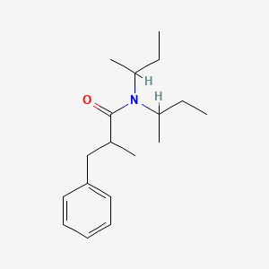 molecular formula C18H29NO B14362885 N,N-di(butan-2-yl)-2-methyl-3-phenylpropanamide CAS No. 91424-88-3
