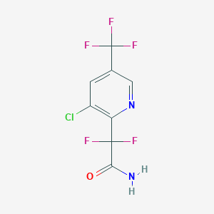 molecular formula C8H4ClF5N2O B1436290 2-(3-Chloro-5-(trifluoromethyl)pyridin-2-yl)-2,2-difluoroacetamide CAS No. 1823183-40-9