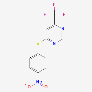4-((4-Nitrophenyl)thio)-6-(trifluoromethyl)pyrimidine