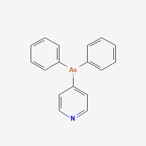 molecular formula C17H14AsN B14362943 Pyridine, 4-(diphenylarsino)- CAS No. 91933-97-0