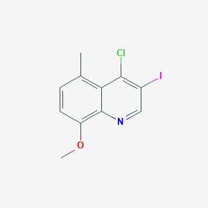 molecular formula C11H9ClINO B1436297 4-Chloro-3-iodo-8-methoxy-5-methylquinoline CAS No. 1592734-68-3