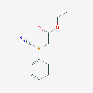 molecular formula C11H12NO2P B14362985 Ethyl [cyano(phenyl)phosphanyl]acetate CAS No. 90826-96-3