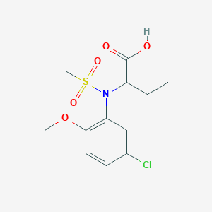 2-[(5-Chloro-2-methoxyphenyl)(methylsulfonyl)amino]butanoic acid