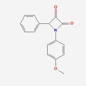 molecular formula C16H13NO3 B14363013 2,3-Azetidinedione, 1-(4-methoxyphenyl)-4-phenyl- CAS No. 94612-33-6