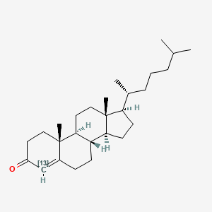 molecular formula C27H44O B1436304 4-Cholesten-3-one-4-13C CAS No. 68165-57-1