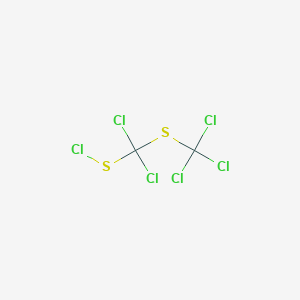 molecular formula C2Cl6S2 B14363057 Dichloro[(trichloromethyl)thio]methanesulfenyl chloride CAS No. 91631-93-5