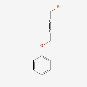 molecular formula C10H9BrO B14363070 Benzene, [(4-bromo-2-butynyl)oxy]- CAS No. 90772-50-2