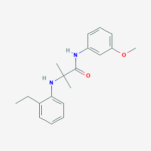 molecular formula C19H24N2O2 B14363088 N~2~-(2-Ethylphenyl)-N-(3-methoxyphenyl)-2-methylalaninamide CAS No. 90304-70-4