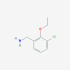 molecular formula C9H12ClNO B1436310 (3-Chloro-2-ethoxyphenyl)methanamine CAS No. 1565308-43-1
