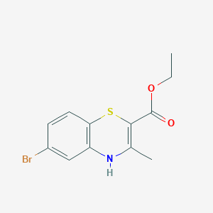 molecular formula C12H12BrNO2S B14363107 Ethyl 6-bromo-3-methyl-4H-1,4-benzothiazine-2-carboxylate CAS No. 95081-26-8