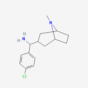 molecular formula C15H21ClN2 B1436312 (4-Chlorophenyl)({8-methyl-8-azabicyclo[3.2.1]octan-3-yl})methanamine CAS No. 1708293-19-9