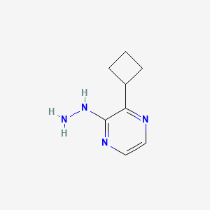molecular formula C8H12N4 B1436314 2-Cyclobutyl-3-hydrazinylpyrazine CAS No. 1565550-47-1