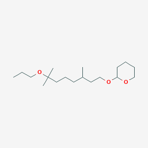 molecular formula C18H36O3 B14363167 2-[(3,7-Dimethyl-7-propoxyoctyl)oxy]oxane CAS No. 90179-64-9