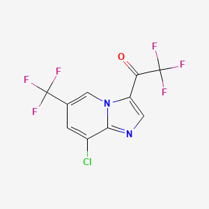 molecular formula C10H3ClF6N2O B1436317 1-(8-氯-6-(三氟甲基)咪唑并[1,2-a]吡啶-3-基)-2,2,2-三氟乙酮 CAS No. 1823182-59-7