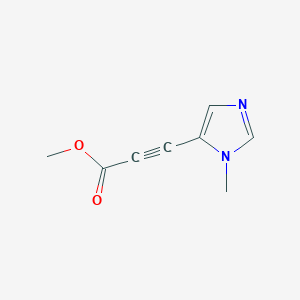 molecular formula C8H8N2O2 B1436318 Methyl 3-(1-methyl-1H-imidazol-5-yl)prop-2-ynoate CAS No. 1690842-72-8