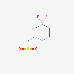 molecular formula C7H11ClF2O2S B1436321 (3,3-二氟环己基)甲磺酰氯 CAS No. 1691933-77-3