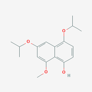 molecular formula C17H22O4 B14363216 8-Methoxy-4,6-bis[(propan-2-yl)oxy]naphthalen-1-ol CAS No. 92511-95-0