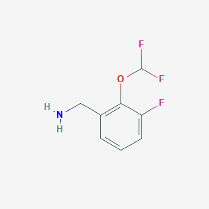 B1436325 (2-(Difluoromethoxy)-3-fluorophenyl)methanamine CAS No. 1261645-50-4