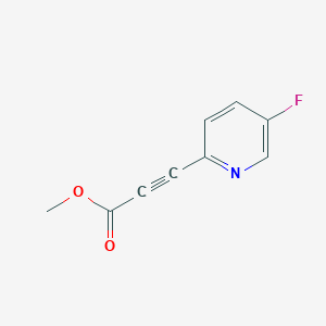 molecular formula C9H6FNO2 B1436326 Methyl 3-(5-fluoropyridin-2-YL)prop-2-ynoate CAS No. 1379222-27-1