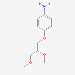 molecular formula C11H17NO3 B14363284 Benzenamine, 4-(2,3-dimethoxypropoxy)- CAS No. 94925-58-3