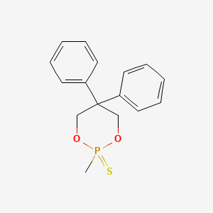 molecular formula C16H17O2PS B14363294 2-Methyl-5,5-diphenyl-1,3,2lambda~5~-dioxaphosphinane-2-thione CAS No. 91300-61-7