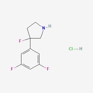 molecular formula C10H11ClF3N B1436336 3-(3,5-Difluorophenyl)-3-fluoropyrrolidine hydrochloride CAS No. 1803583-15-4