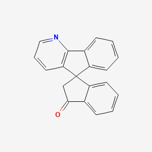 molecular formula C20H13NO B14363374 Spiro[indene-1,5'-indeno[1,2-b]pyridin]-3(2H)-one CAS No. 91459-27-7