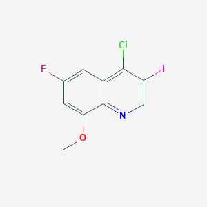 molecular formula C10H6ClFINO B1436338 4-Chloro-6-fluoro-3-iodo-8-methoxyquinoline CAS No. 1602310-93-9