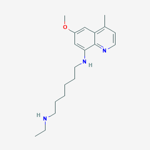 molecular formula C19H29N3O B14363386 N~1~-Ethyl-N~6~-(6-methoxy-4-methylquinolin-8-yl)hexane-1,6-diamine CAS No. 95237-16-4