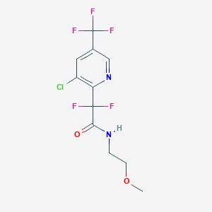 molecular formula C11H10ClF5N2O2 B1436339 2-(3-氯-5-(三氟甲基)吡啶-2-基)-2,2-二氟-N-(2-甲氧基乙基)乙酰胺 CAS No. 1823184-09-3
