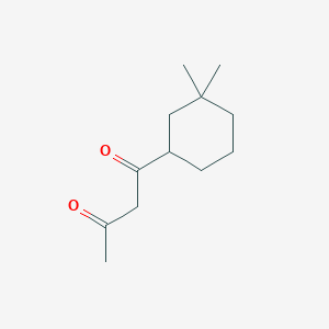 molecular formula C12H20O2 B14363390 1-(3,3-Dimethylcyclohexyl)butane-1,3-dione CAS No. 91373-57-8