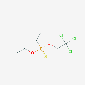 molecular formula C6H12Cl3O2PS B14363391 O-Ethyl O-(2,2,2-trichloroethyl) ethylphosphonothioate CAS No. 91168-85-3