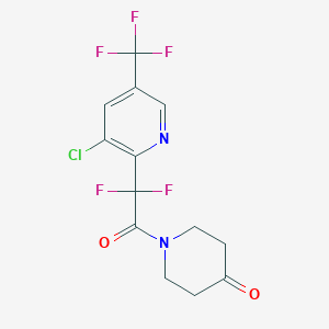 B1436341 1-(2-(3-Chloro-5-(trifluoromethyl)pyridin-2-yl)-2,2-difluoroacetyl)piperidin-4-one CAS No. 1823182-56-4