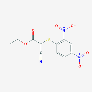molecular formula C11H9N3O6S B14363421 Ethyl cyano[(2,4-dinitrophenyl)sulfanyl]acetate CAS No. 91611-42-6