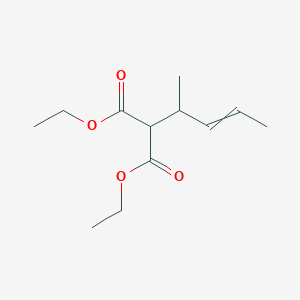 molecular formula C12H20O4 B14363433 diethyl 2-[(Z)-pent-3-en-2-yl]propanedioate CAS No. 93043-89-1